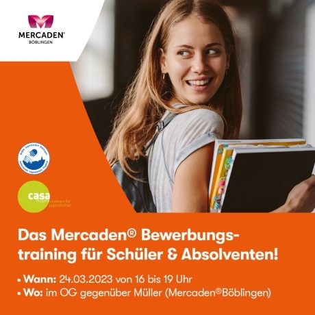 Bewerbungsstraße in den Mercaden Böblingen