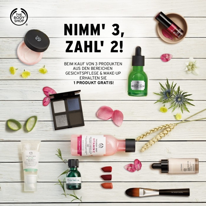 The Body Shop_3 für 2 Skincare und Makeup