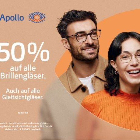 50% auf alle Brillengläser
